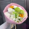 Букет из хризантем, альстромерий и подсолнухов