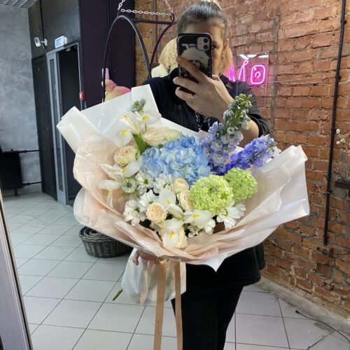 Букет гортензия синяя